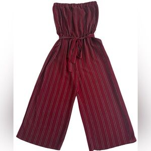 Striped Maroon Jumpsuit
